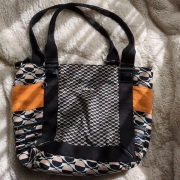 Kipling 기하학 패턴 토트백 중형