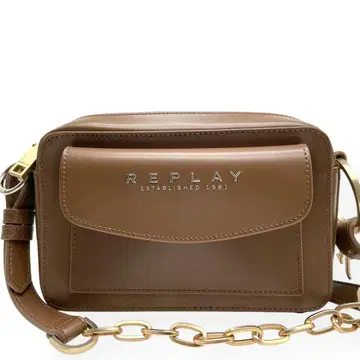 새상품급 REPLAY 리플레이 숄더백 가죽 브라운 사선 가케