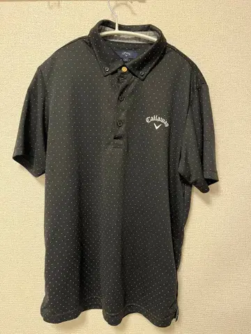 Callaway 도트 무늬 피케 셔츠 L 사이즈