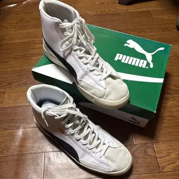 PUMA 하이컷 스니커즈 화이트/블랙