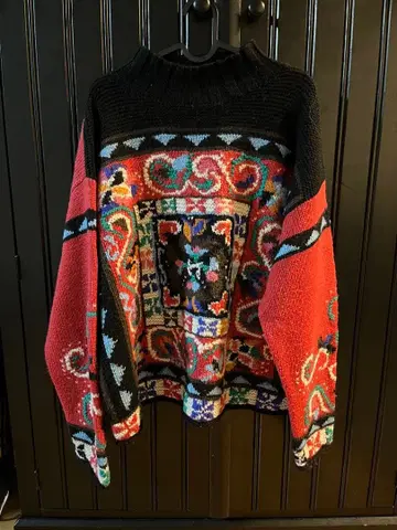 빈티지 L.L.Bean 오리엔탈 패턴 울 니트