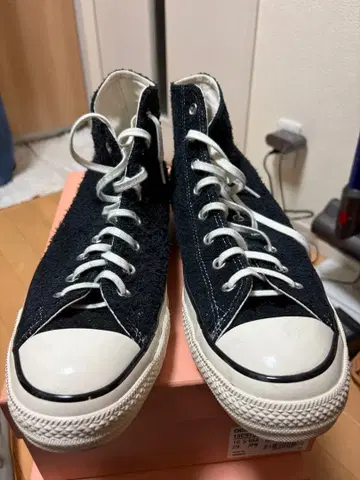 ALL STAR 블랙 하이컷 스웨이드 스니커즈