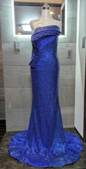 JOVANI 파랑 콘테스트 롱 머메이드 드레스 9호