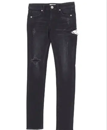 데미지 가공 다크 그레이 스키니 데님 ENVYM