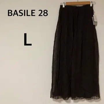 택 포함 새상품 바지레 28 시어 플리츠 스커트 [ L ] 안감 심플