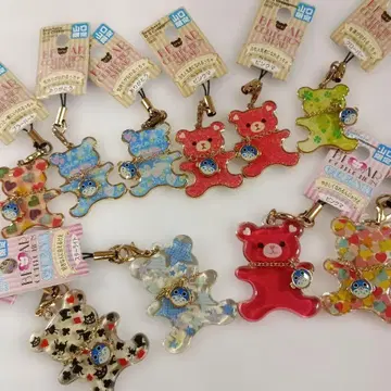 컬러풀 곰 모양 아크릴 키링 세트 야마구치 한정판