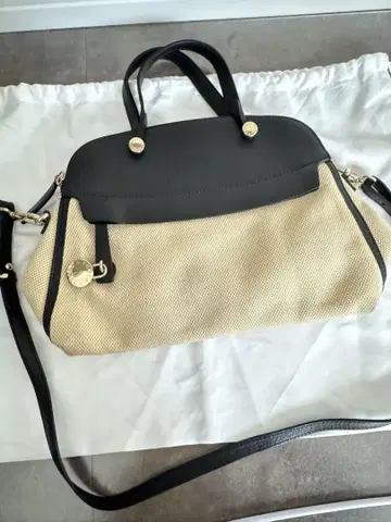 FURLA 훌라 파이퍼 캔버스 가죽 숄더백