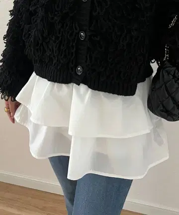 프로즈베일 prose verse 레이어드 프릴 미니 스커트