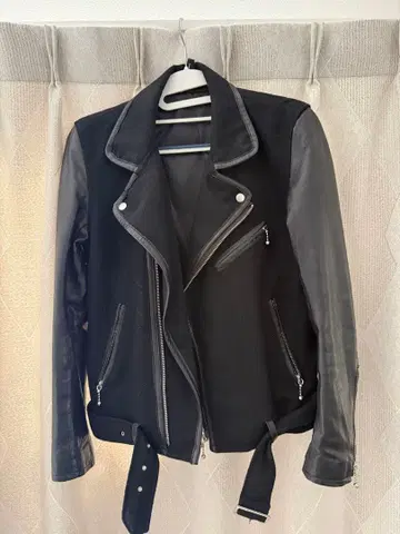 glamb 라이더 자켓 블랙 가죽울