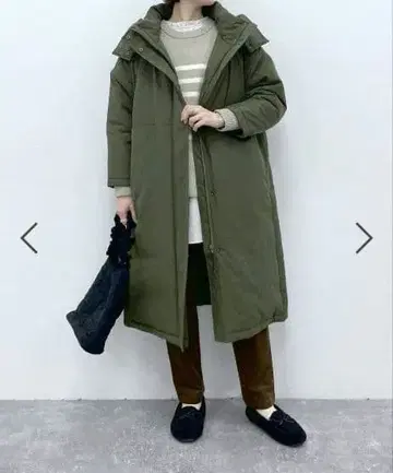 미사용 스튜디오 클립 따뜻한 충전솜 롱 코트