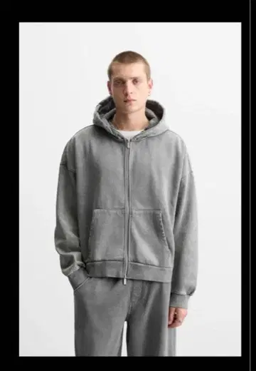 ZARA 워시 가공 지퍼 사양 후디 M 사이즈