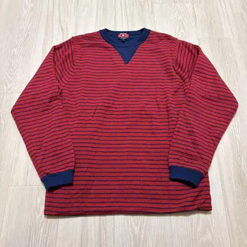 폴 스미스 스포츠 스웨터 니트 울 보더 빨간색 네이비 M