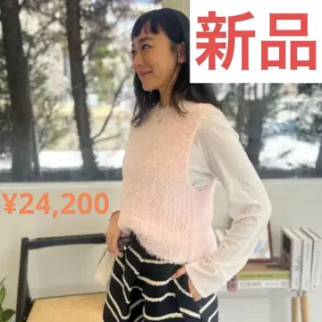 로지몬스터 컬리 푸들 베스트 핑크 니트 베스트