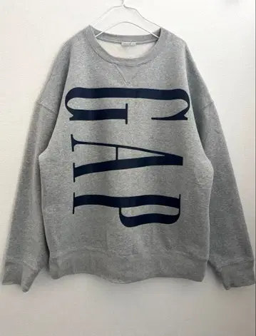 레어 새상품급 GAP 세로 로고 맨투맨 그레이 L size 속기모