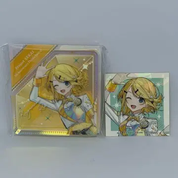 프로세카 카가미네 린 감사제 다이아형 오로라 아크릴 블록 홀로 스티커