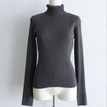 택 포함 새상품 SeaRoomlynn 완판 Warm 터틀 니트탑 그레이