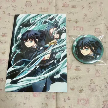 귀멸의 칼날 전집중전 토키토 무이치로 엽서 캔뱃지 세트