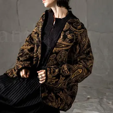 antiqua 안티카 페이즐리 무늬 자카드 자켓