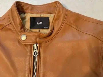 HARE 하레 싱글 라이더 자켓 양가죽 카멜 M