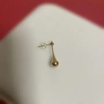 미사용 스테인리스 골드 드롭형 귀걸이 한쪽용