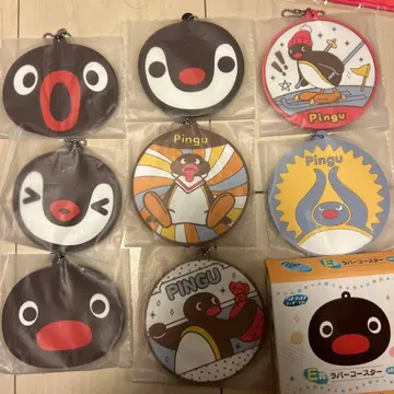 SEGA 럭키 쿠지 PINGU 핑구 E상 러버 코스터 8개 세트