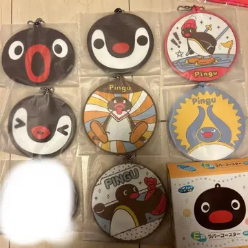 SEGA 럭키 쿠지 PINGU 핑구 E상 러버 코스터 8개 세트