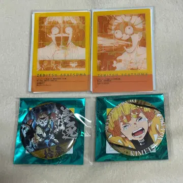 귀멸의 칼날 대사백경 아가츠마 젠이츠 캔뱃지 프레이즈 카드