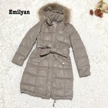 s.1984 [에밀리안] 여성용 다운 자켓 너구리 퍼 미들 기장