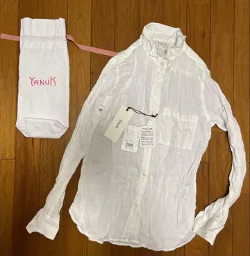 새상품 YANUK 야누크 이중직 주름 가공 셔츠 XS