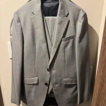 정장 셀렉트 3P 베스트 포함 하운드투스 체크 그레이 비즈니스 정장