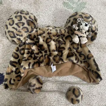 레오파드 무늬 미니 마우스 모자