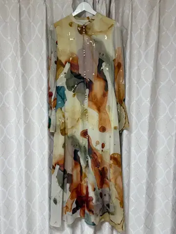 Ameri VINTAGE 잉크 아트 드레스