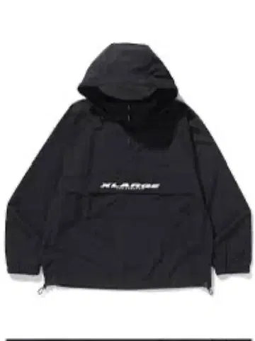 XLARGE 블랙 풀오버 나일론 자켓