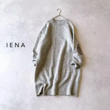 이에나 IENA 울 혼방 엘르 패치 니트 원피스 그레이