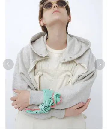 BEAMS BOY 프렌치 테리 볼레로 오트밀