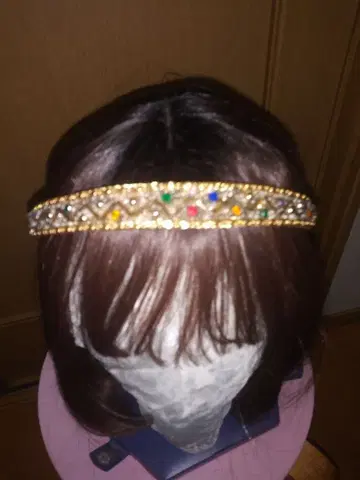 장식적인 골드 컬러 머리띠 파티 등