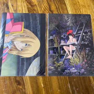 지브리 A4 클리어 파일 하울의 움직이는 성 마녀 배달부 키키