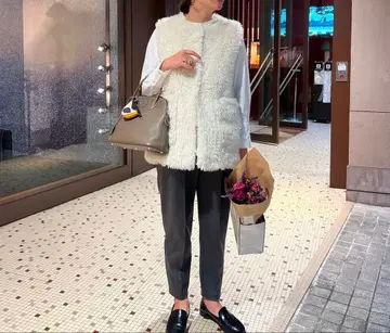 ohga 마쉬멜로우 팬츠 차콜 그레이 M 사이즈 보통 기장