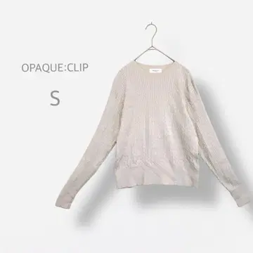 [ OPAQUE.CLIP ] 케이블 니트 드롭 숄더 빅 루즈 세탁 가능