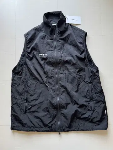 sumari NYLON SHELL VEST-LOGO (BLACK)