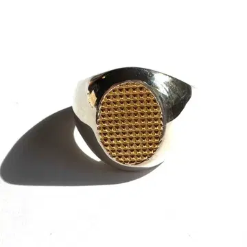 Pyramid Studs Oval Signet Ring #17