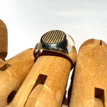 Pyramid Studs Oval Signet Ring #17