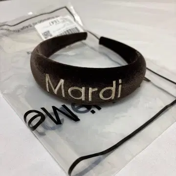 Mardi 자수 헤어밴드 브라운 한정품 마르디메크르디