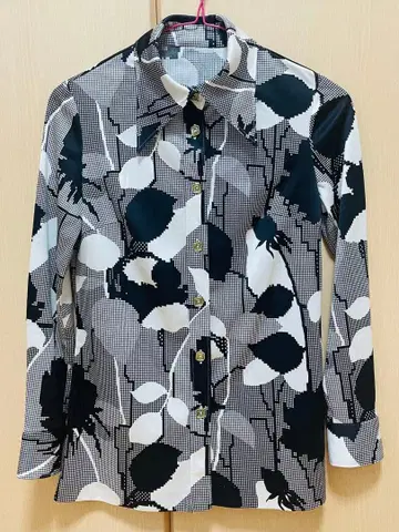 NONA 빈티지 셔츠 디지털 패턴 흑백