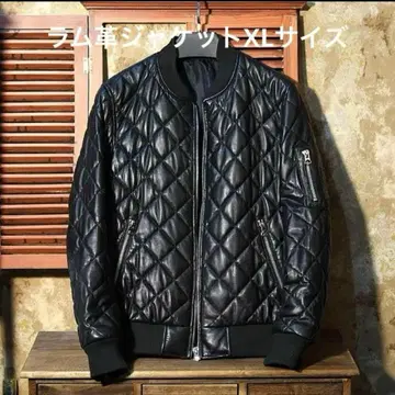 라무 가죽 자켓 라무 레더 자켓 라이더스 천연 가죽 자켓 XL