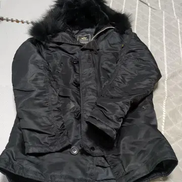 ALPHA INDUSTRIES 블랙 밀리터리 자켓