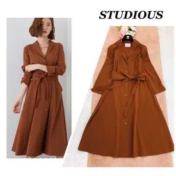 STUDIOUS 스테이디오스 브라운 롱 원피스 0