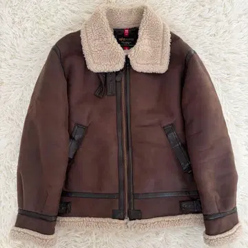 알파 ALPHA B-3 페이크 무스탕 플라이트 자켓 남성용 XL