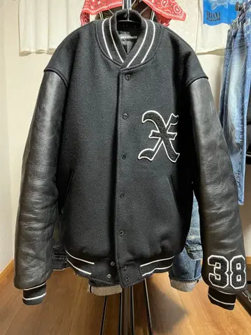 god selection xxx 바시티 자켓 자켓 블루종 L 새상품급