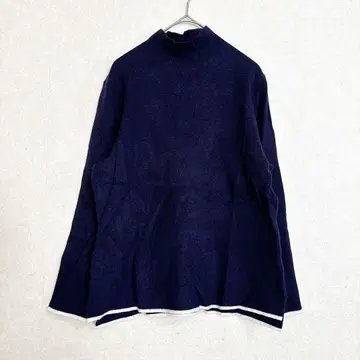 듀클라세 하이넥 스웨터 니트 네이비 L 긴팔 가을/겨울 심플